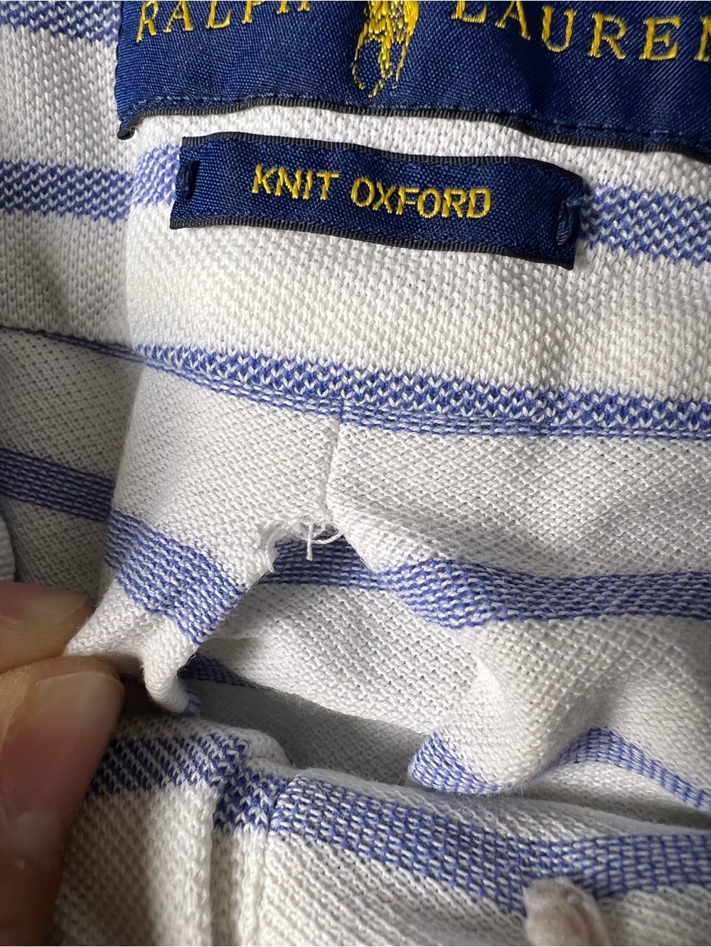 Ralph Lauren blue and white striped polo shirt - Picture 8 of 11